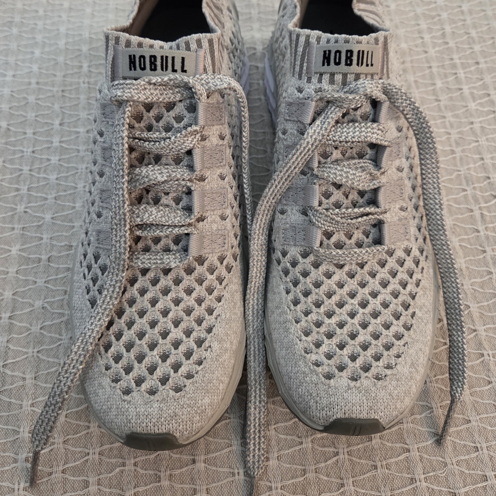 NOBULL Women’s Knit Training Sneakers - Light Grey - Size 8